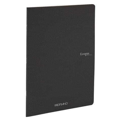 Cuaderno grapado Ecoqua PM rayado A5 40 hojas Fabriano Negro
