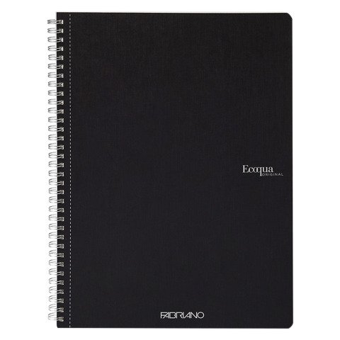 Cuaderno Espiral Ecoqua liso A4 70 hojas Fabriano Negro