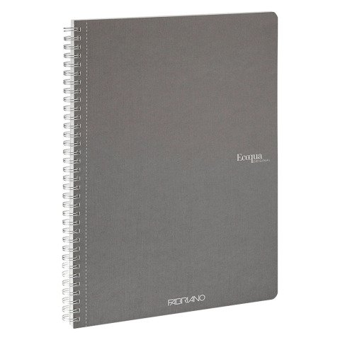 Cuaderno Espiral Ecoqua liso A4 70 hojas Fabriano Gris