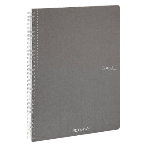 Cuaderno Espiral Ecoqua rayado A4 70 hojas Fabriano Gris