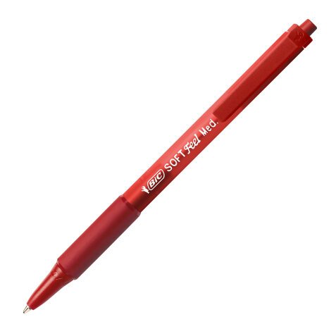 Stylo bille Bic Soft feel rétractable pointe 1 mm - écriture moyenne