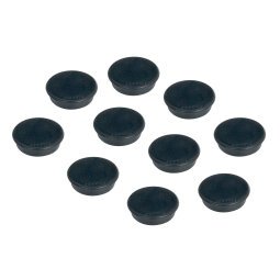 En_lot 10 plots magnetiques rond 24mm noir