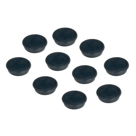 Plots magnétiques aimants Ø 24 mm noir - Lot de 10