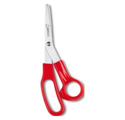 Forbice lama 18 cm con impugnatura in ABS rosso asimmetrica