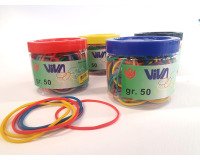 Elastici Viva diametro 50 mm x h 1,5 mm assortiti 50 grami in barattolo