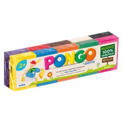 Pongo plastilina 100% vegetale 10 panetti da 50 grammi cadauno colori assortiti