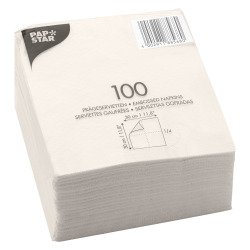 Serviette de table en ouate 30 x 30 cm - Paquet de 100