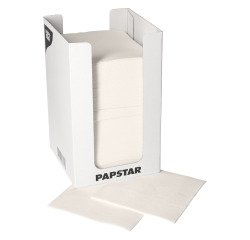 Serviette de table en ouate 2 plis 20 x 20 cm - Boite distributrice de 100