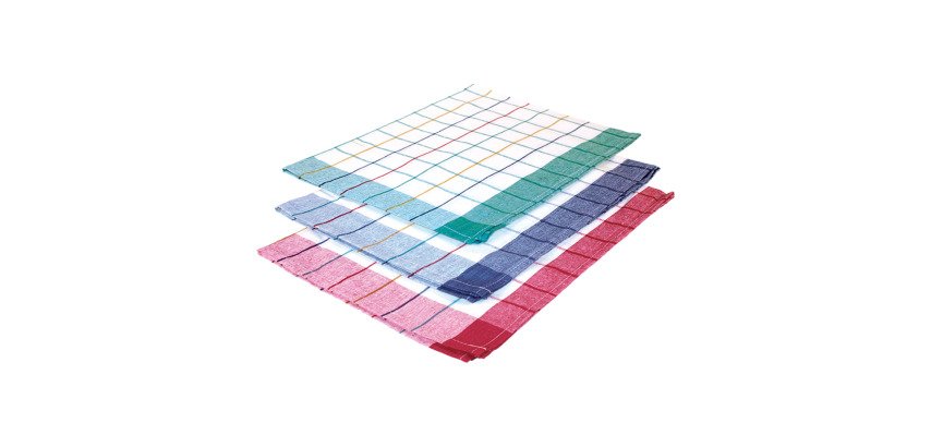 Dish towel with checkered pattern - Set of 12