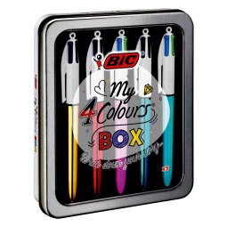 Penna a sfera BIC 4 colori tratto medio 0.32 mm colori classivci in un set da 5 pezzi