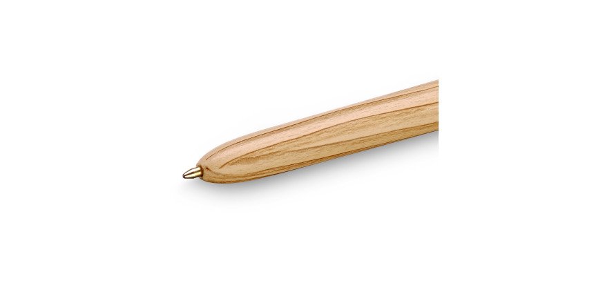 Penna a sfera a scatto BIC 4 Colori Wood fusto effetto legno, 1mm