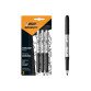 Marcatori permanenti punta tonda fine Bic Intensity colore nero 3 pezzi