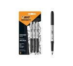 Marcatori permanenti punta tonda fine Bic Intensity colore nero 3 pezzi