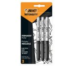 Marcatori permanenti punta tonda fine Bic Intensity colore nero 3 pezzi