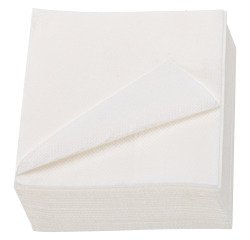 Table napkin in cotton wool 2 layers 20 x 20 cm - dispenser of 100