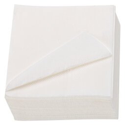 Serviette de table en ouate 2 plis 20 x 20 cm - Boite distributrice de 100