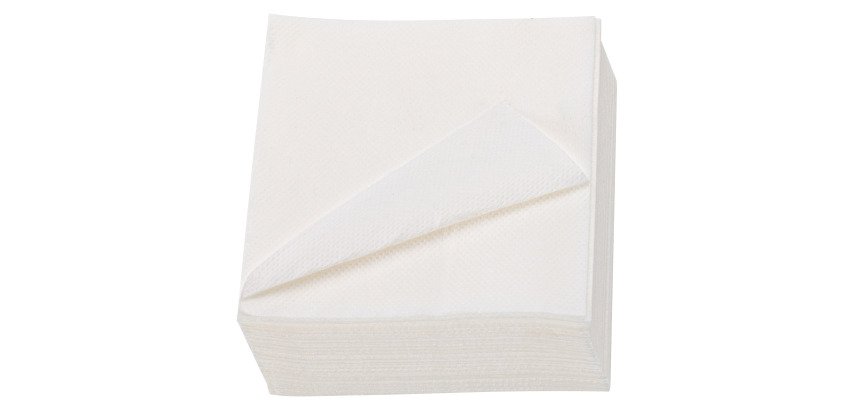 Table napkin in cotton wool 2 layers 20 x 20 cm - dispenser of 100