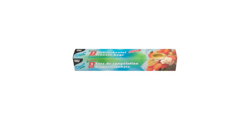 QuickSnap freezer bag, 3 L - Box of 15 bags