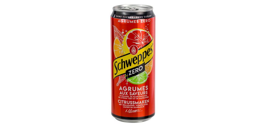 Schweppes Agrum Zero 33 cl - 24 canettes