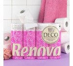Papier toilette quadruple épaisseur Renova lotionné fraîcheur florale - 60 rouleaux de 140 feuilles