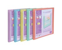 Raccoglitore personalizzabile 4 anelli Ø 15 mm Pastel PP Kreacover Exacompta colori assortiti