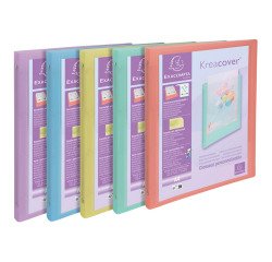 Raccoglitore personalizzabile 4 anelli Ø 15 mm Pastel PP Kreacover Exacompta colori assortiti