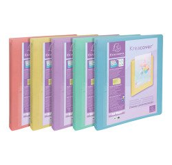 Raccoglitore personalizzabile 4 anelli Ø 30 mm Pastel PP Kreacover Exacompta colori assortiti
