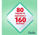 Lingettes nettoyantes extra-larges Carolin anti-bactérien - Arbre à thé - Paquet de 80