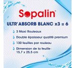 Essuie-tout Ultr'Absorb Sopalin - Paquet de 6 = 12 rouleaux