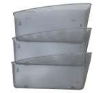 Trieur mural 3 cases métal ALBA Meshfile gris