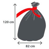 Sac poubelle 130 litres maxi poids Alfapac gris - 30 sacs