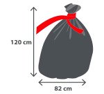 Sac poubelle 130 litres maxi poids Alfapac gris - 30 sacs