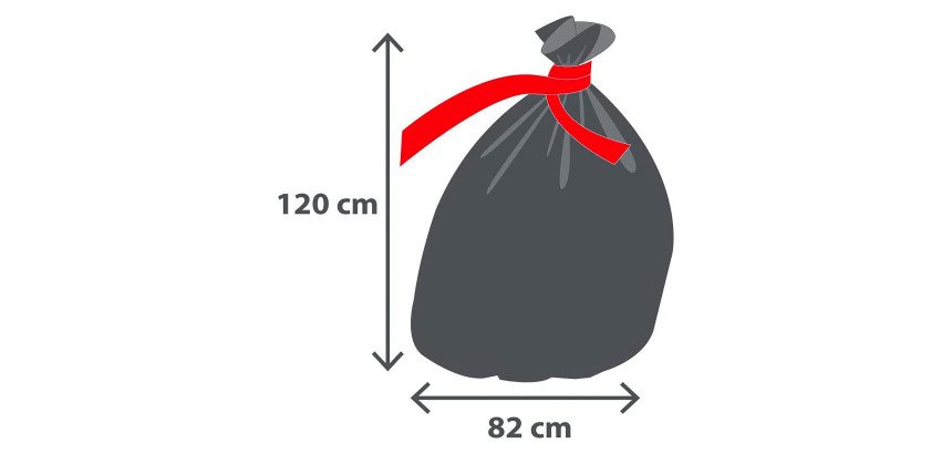 Sac poubelle 130 litres maxi poids Alfapac gris - 30 sacs