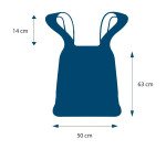 Sac poubelle 30 litres avec poignées Ultra-résistant Alfapac bleu - 45 sacs