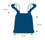 Sac poubelle 20 litres avec poignées Ultra-résistant Alfapac bleu - 40 sacs