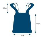 Sac poubelle 50 litres avec poignées Ultra-résistant Alfapac bleu - 40 sacs