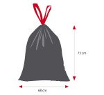 Sac poubelle 50 litres Coulissac maxi poids Alfapac gris - 30 sacs