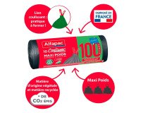 Vuilniszak met stropsluiting Alfapac 100 liter - Doos van 30