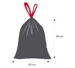 Sac poubelle 100 litres Coulissac maxi poids Alfapac gris - 30 sacs