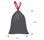 Sac poubelle coulissac maxi poids Alfapac 110 Litres - Colis de 30