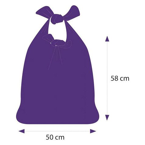 Garbage bag with loops to tie Alfapac 30 liters - Box of 48