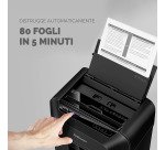 Distruggidocumenti Fellowes Automax 80M - taglio a miniframmento - 80 fogli - nero