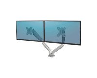 Braccio Monitor Doppio Fellowes Platinum Silver