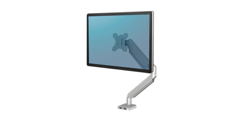 BRACCIO MONITOR SINGOLO FELLOWES PLATINUM SILVER
