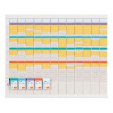 Kit planning annuel à fiches T - 12 colonnes, indice 2 + 1 colonne index - Nobo