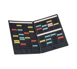 Mini Planning à fiches T  portable- 2 volets, 8 colonnes de 17 fentes, indice 1,5 - Nobo