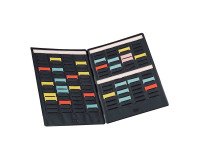 Mini planning voor T-fiches draagbaar - 2 luiken, 8 kolommen met 17 sleuven, index 1,5 - Nobo