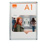 Porte affiche mural Clipsable - transparent - format A1 - Nobo