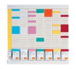 Planning Office Planner à fiches T - 7 colonnes, indice 2 + 1 colonne index  - 24 fentes - Nobo