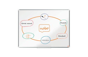 Pizarra blanca esmaltada Premium Plus Nobo - 120 x 90 cm